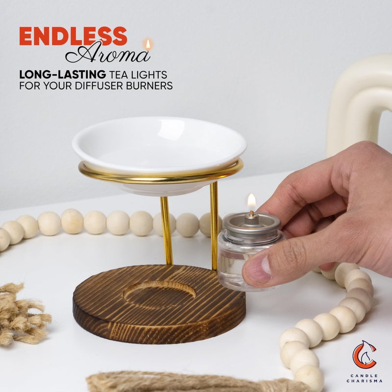 Candle Charisma Disposable Liquid Candles - Oil Tea Lights with Extended 8 Hour Burn Time - Dripless Liquid Candle, Smokeless Clean Burning Fuel, 30 PCS - Image 5